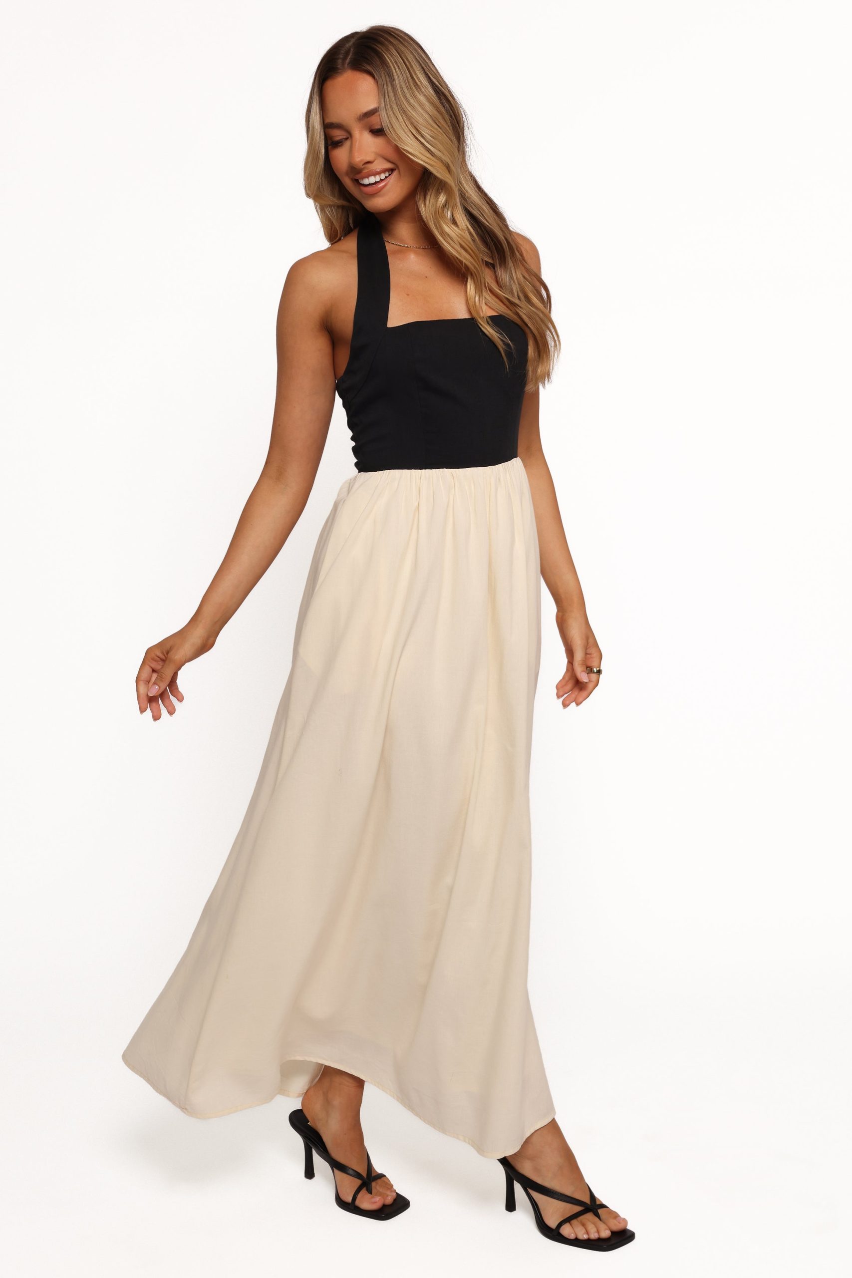 Jayden Maxi Dress - Black Cream - Image 7