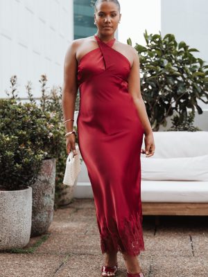 Jeannie Maxi Dress - Dark Red