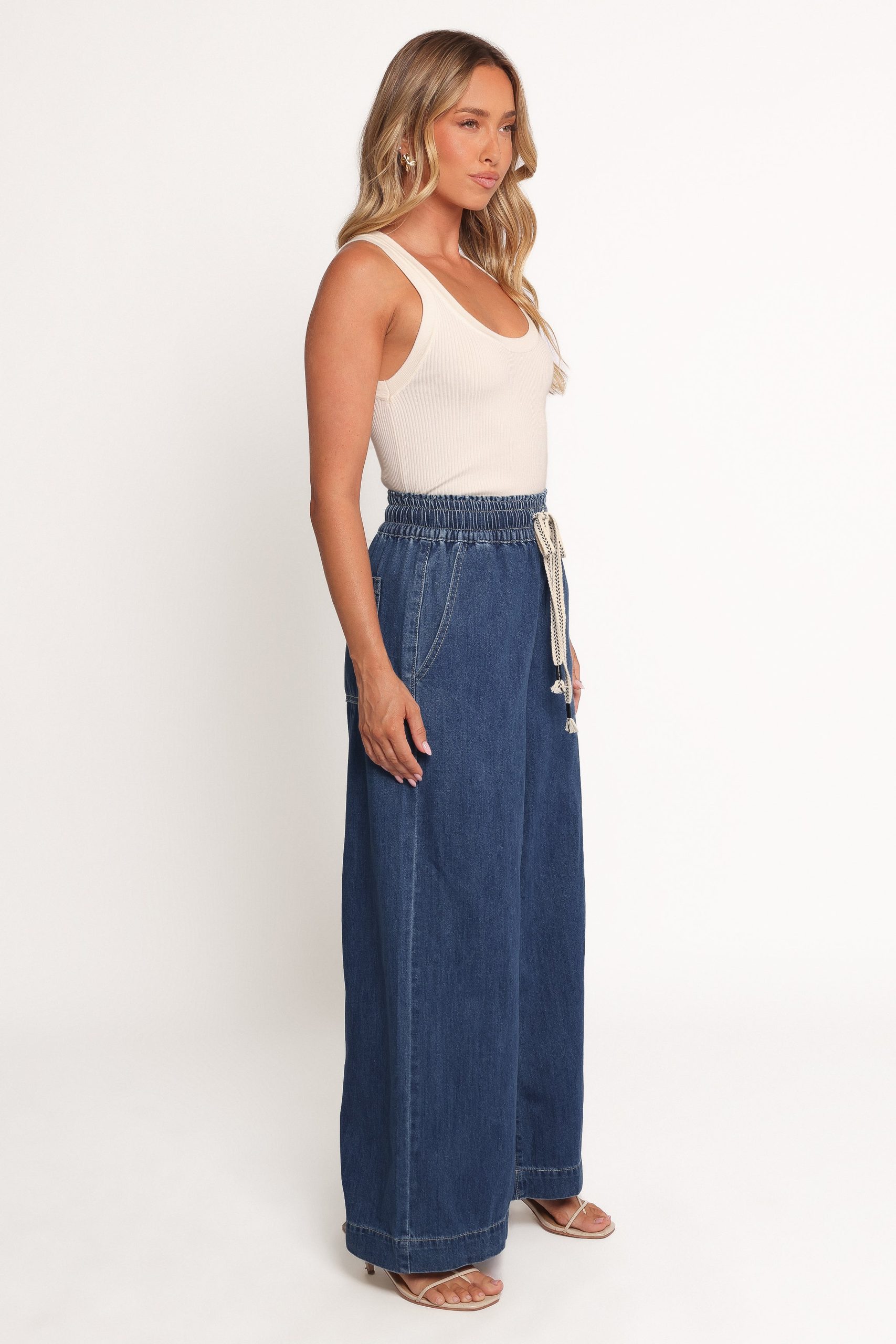 Jenni Wide Leg Pant - Denim - Image 6