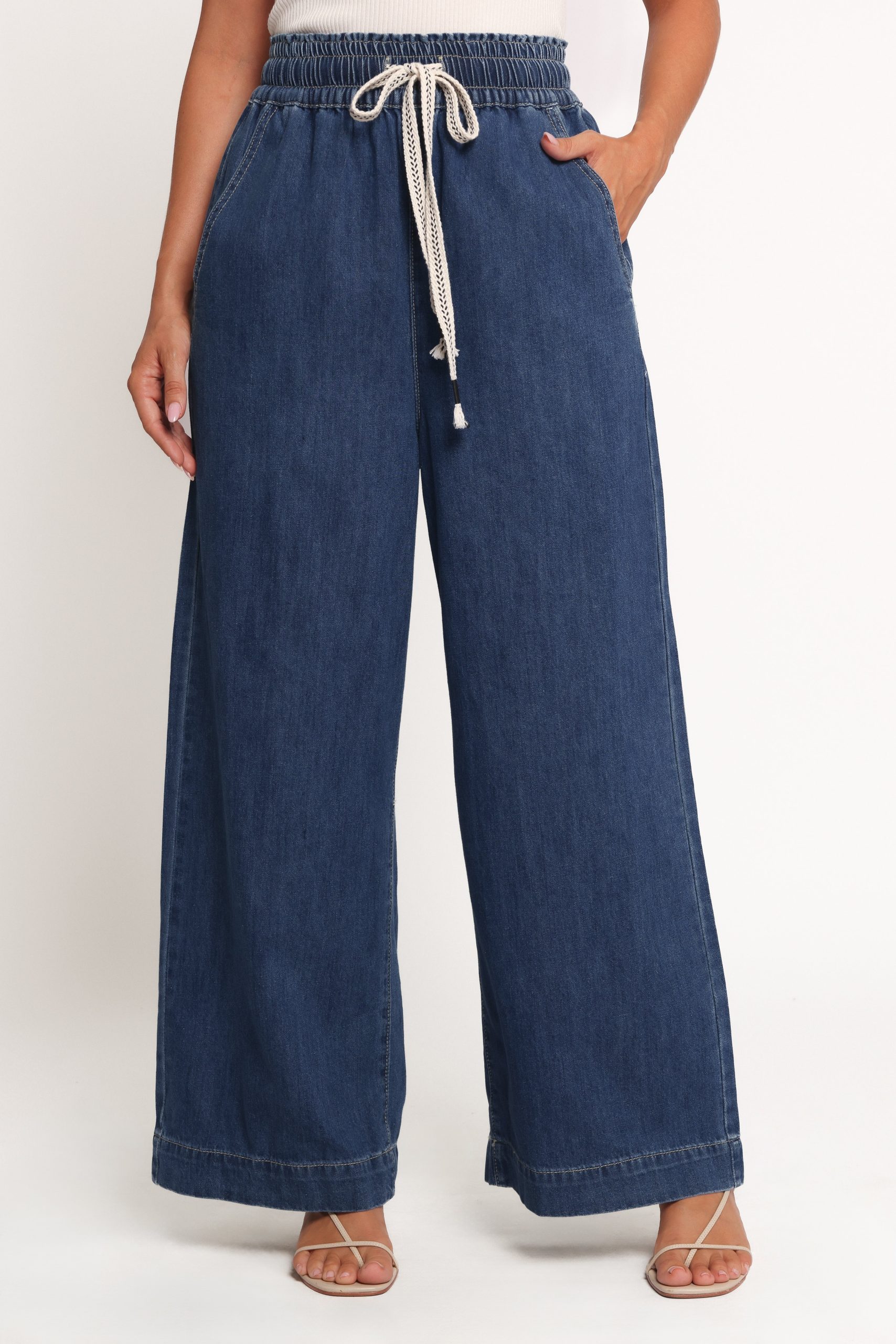 Jenni Wide Leg Pant - Denim - Image 3