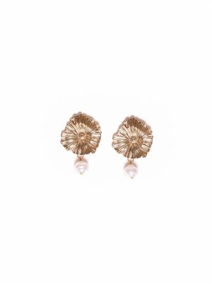 Jett Earrings - Gold/Pearl