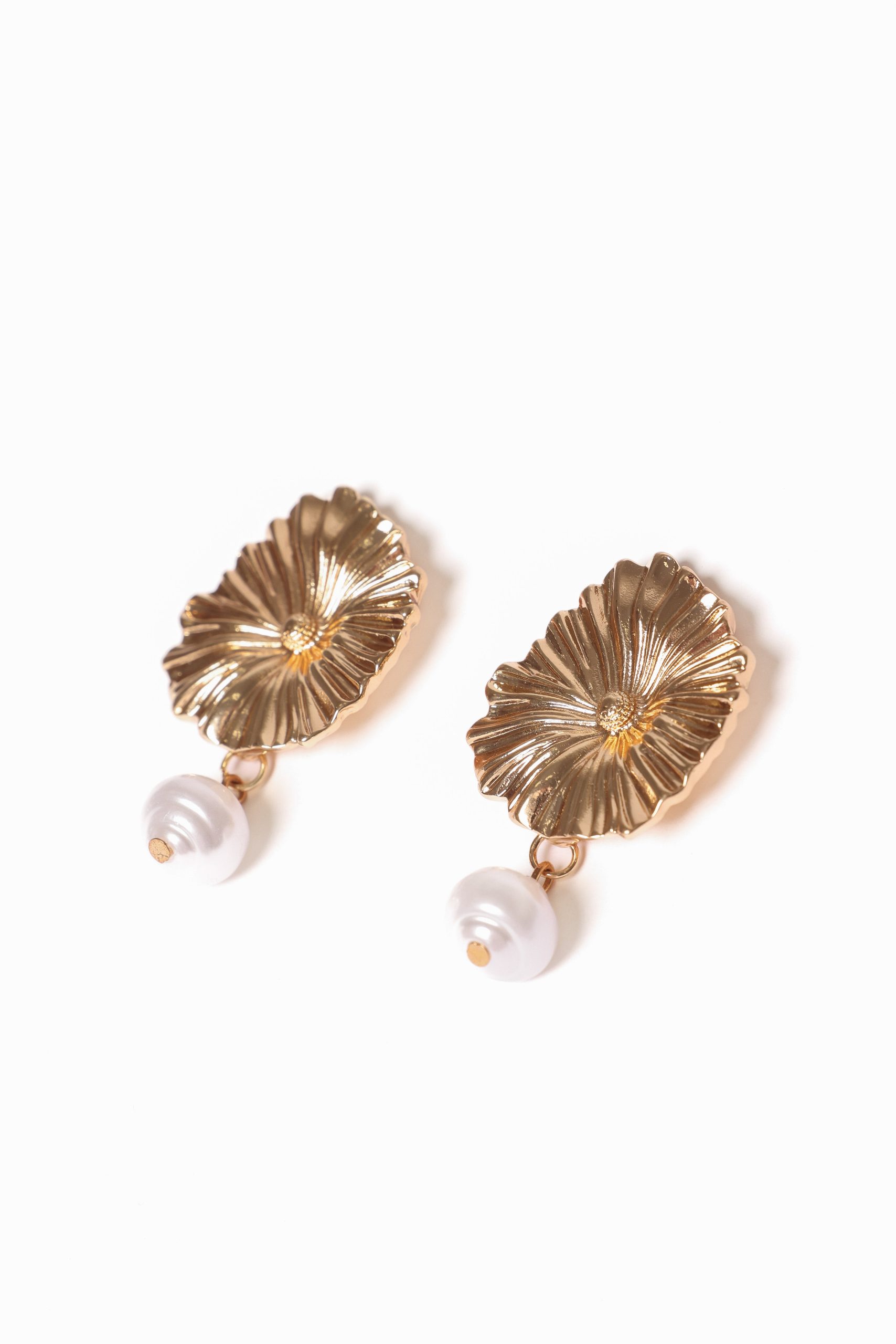 Jett Earrings - Gold/Pearl - Image 2