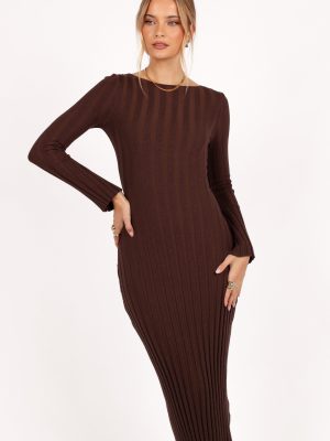 Jolene Long Sleeve Maxi Dress - Brown