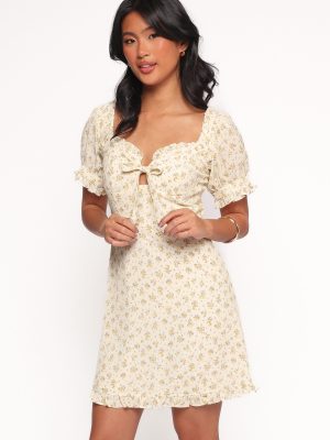 Joss Mini Dress - Cream Yellow
