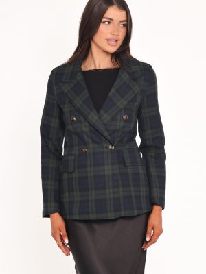 Juliette Blazer - Green Plaid