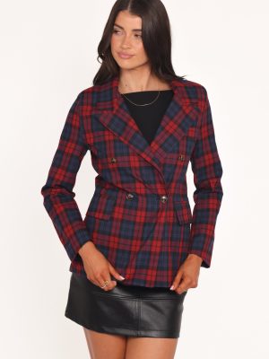 Juliette Blazer - Red Plaid