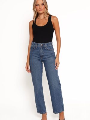 Just Black Relaxed 90s Straight Jean - Dark Denim