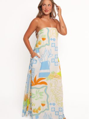 Kaelani Strapless Maxi Dress - Multi Print