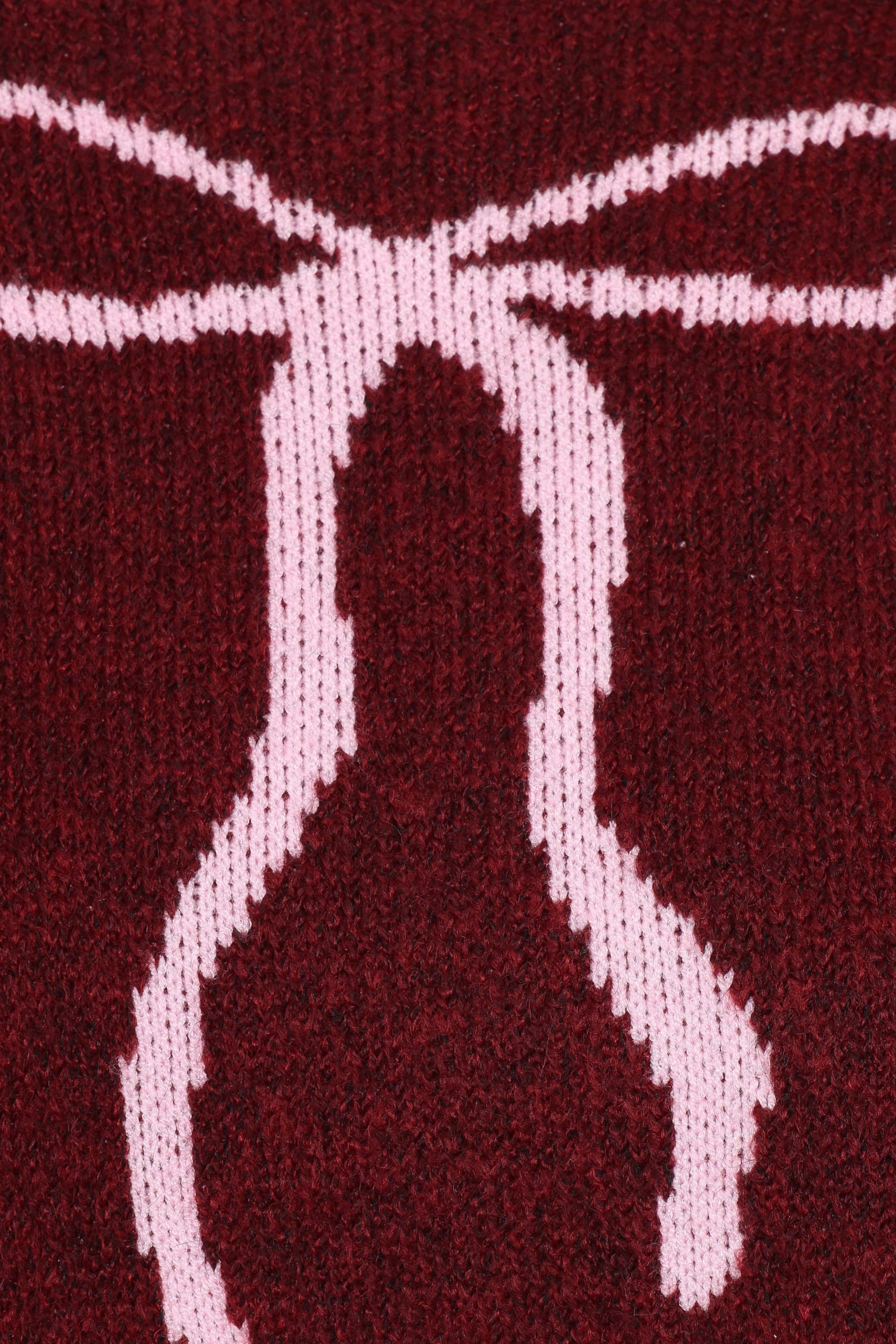 Kaori Bow Sweater - Burgundy - Image 6