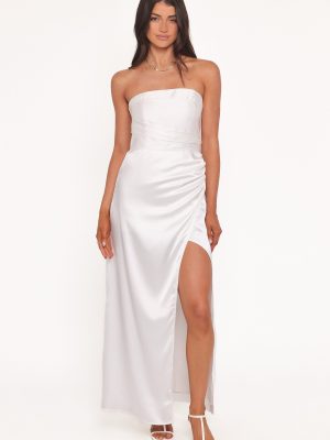 Kara Strapless Maxi Dress - White