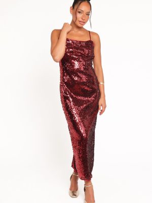 Karley Sequin Maxi Dress - Burgundy