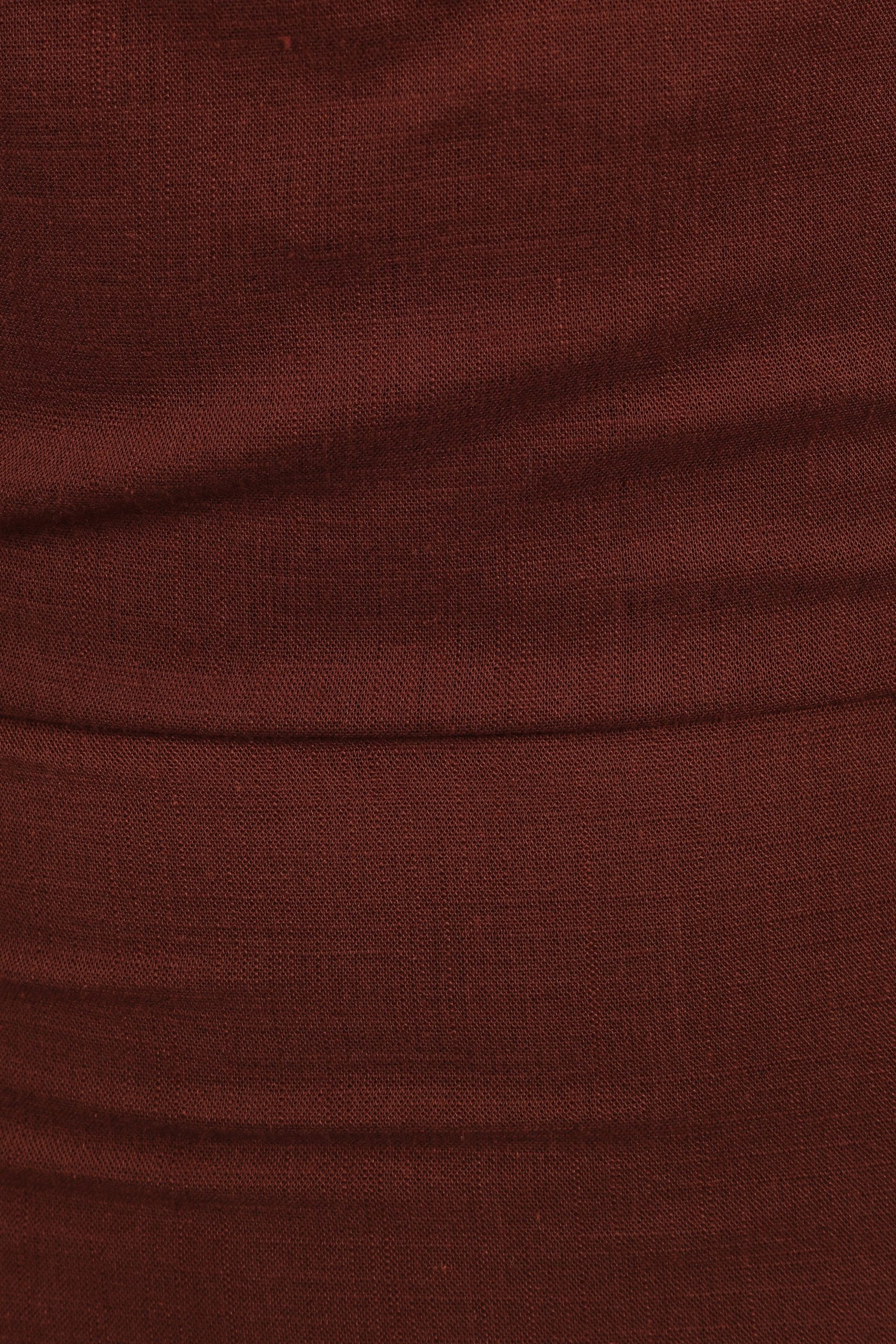 Kassie Off Shoulder Dress - Chocolate Brown - Image 6