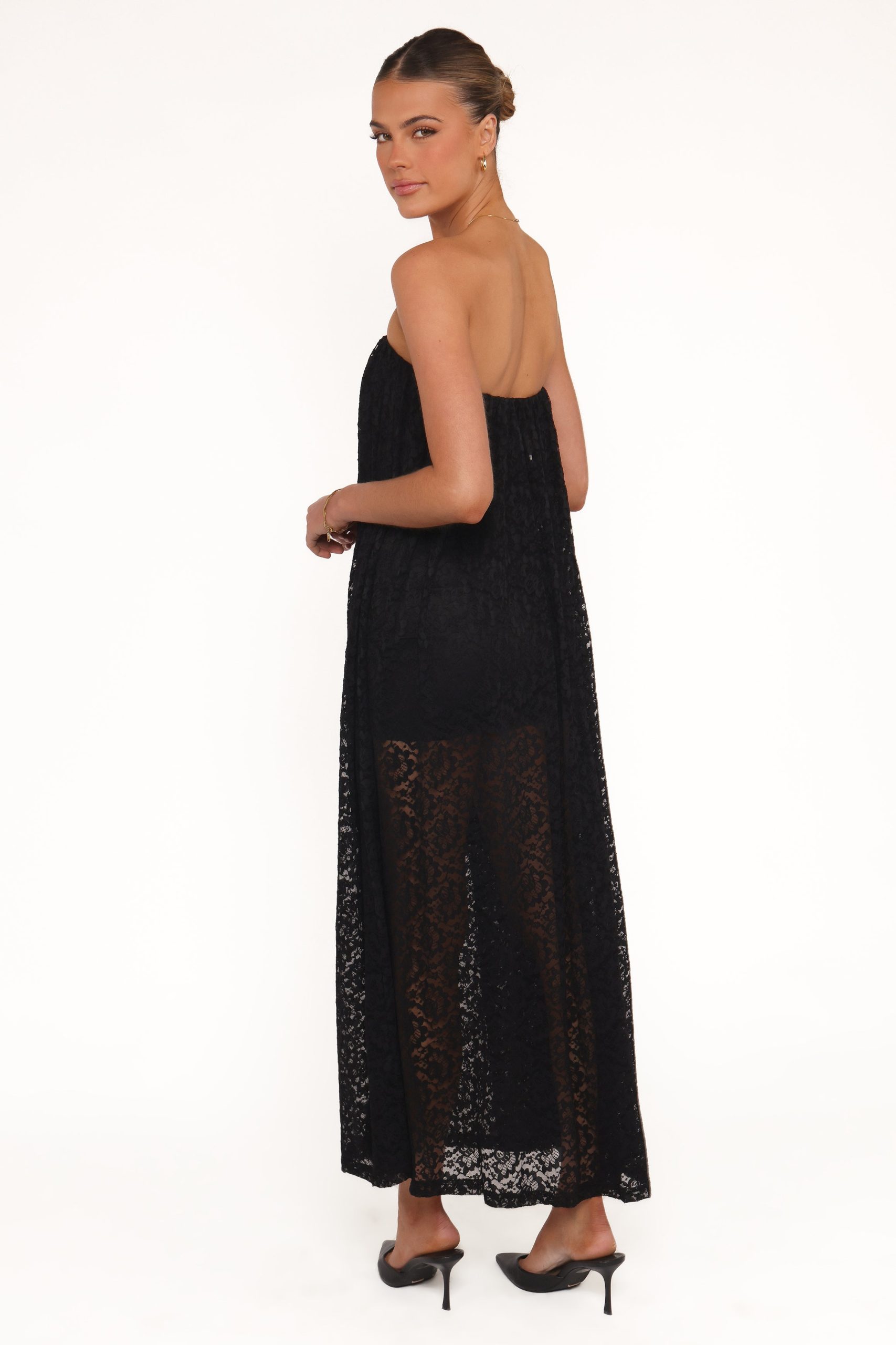 Davina Maxi Dress - Black Lace - Image 4
