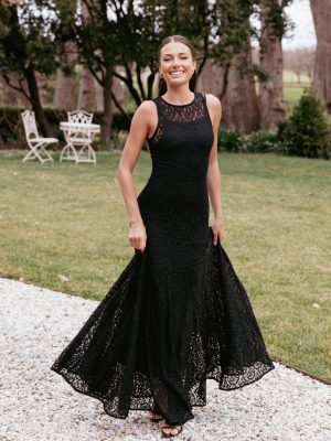 Keani Maxi Dress - Black Lace