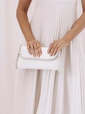 Allegra Pearl Handbag - White