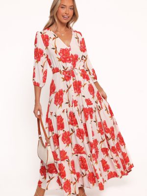 Kelda Dress - Red Floral