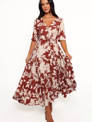Kelda Dress - Rust Floral
