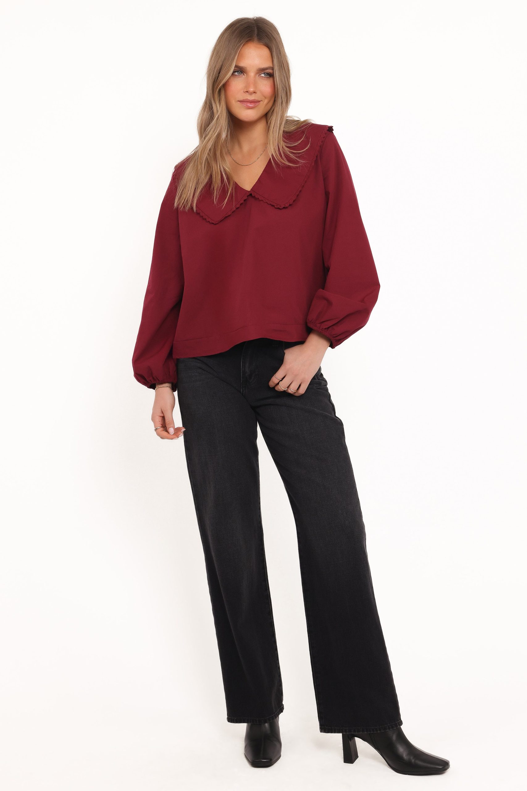 Kenna Long Sleeve Top - Burg - Image 6