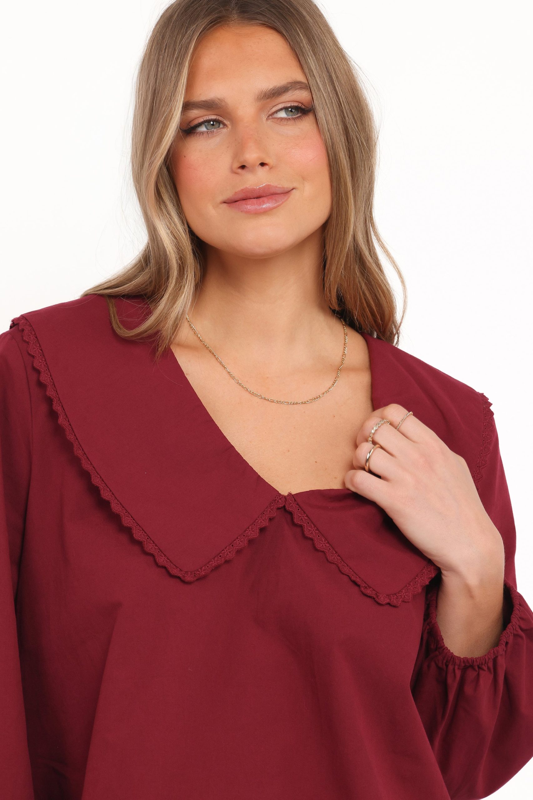 Kenna Long Sleeve Top - Burg - Image 3