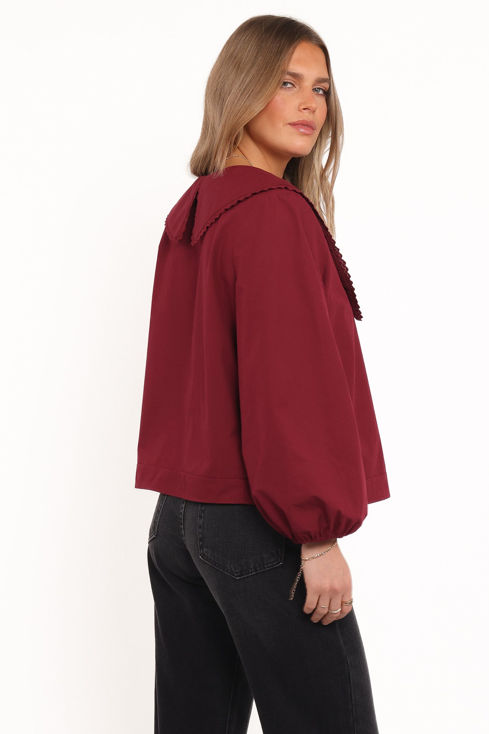 Kenna Long Sleeve Top - Burg - Image 5
