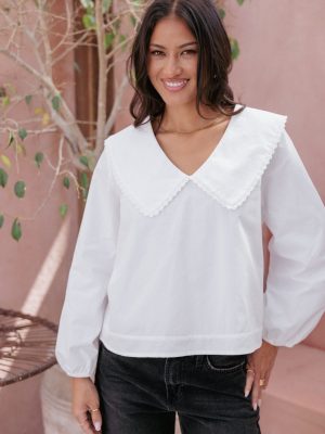Kenna Long Sleeve Top - White