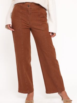 Hayes Wide Leg Pant - Mocha Brown