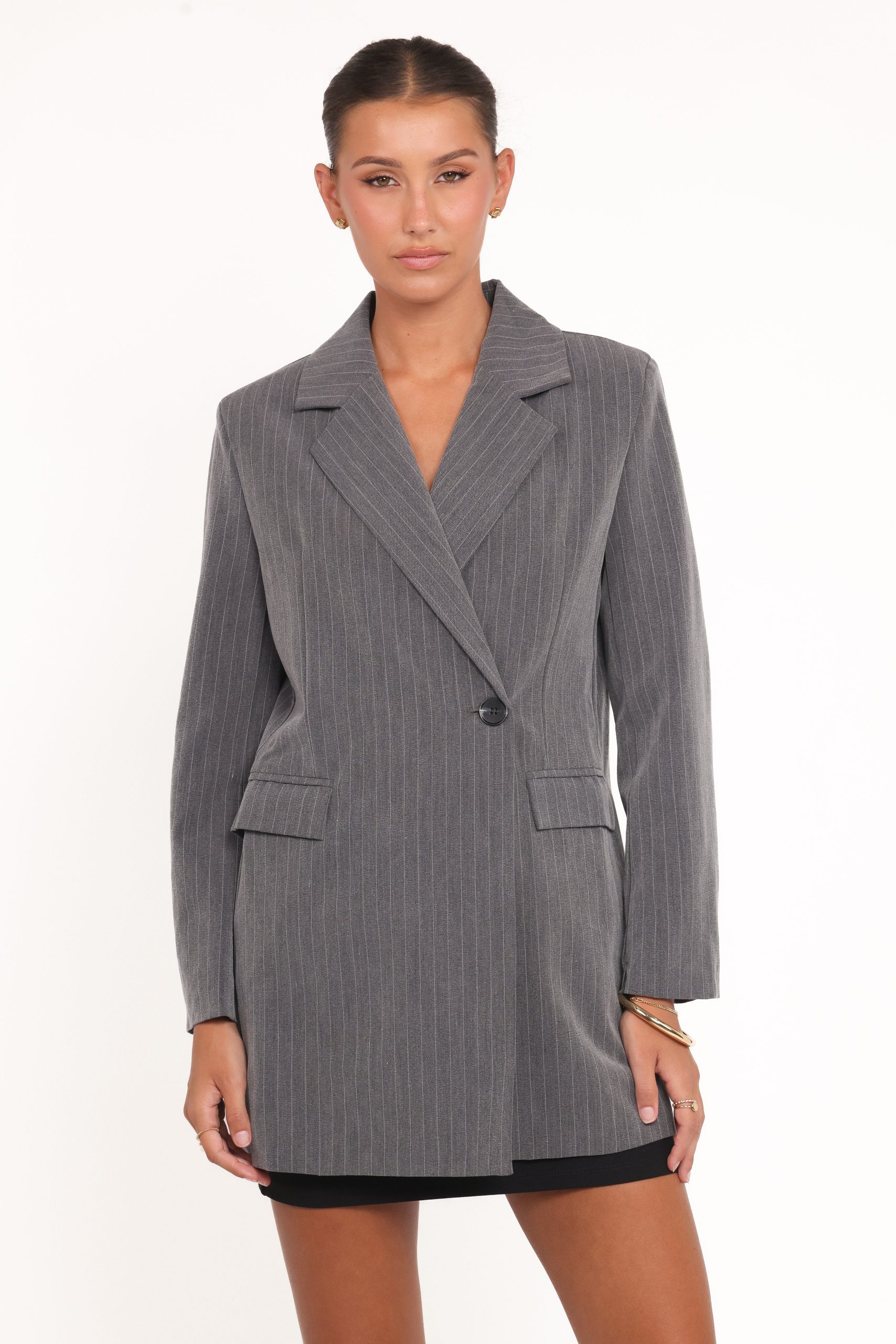Kerryn Blazer - Grey Pinstripe - Image 2