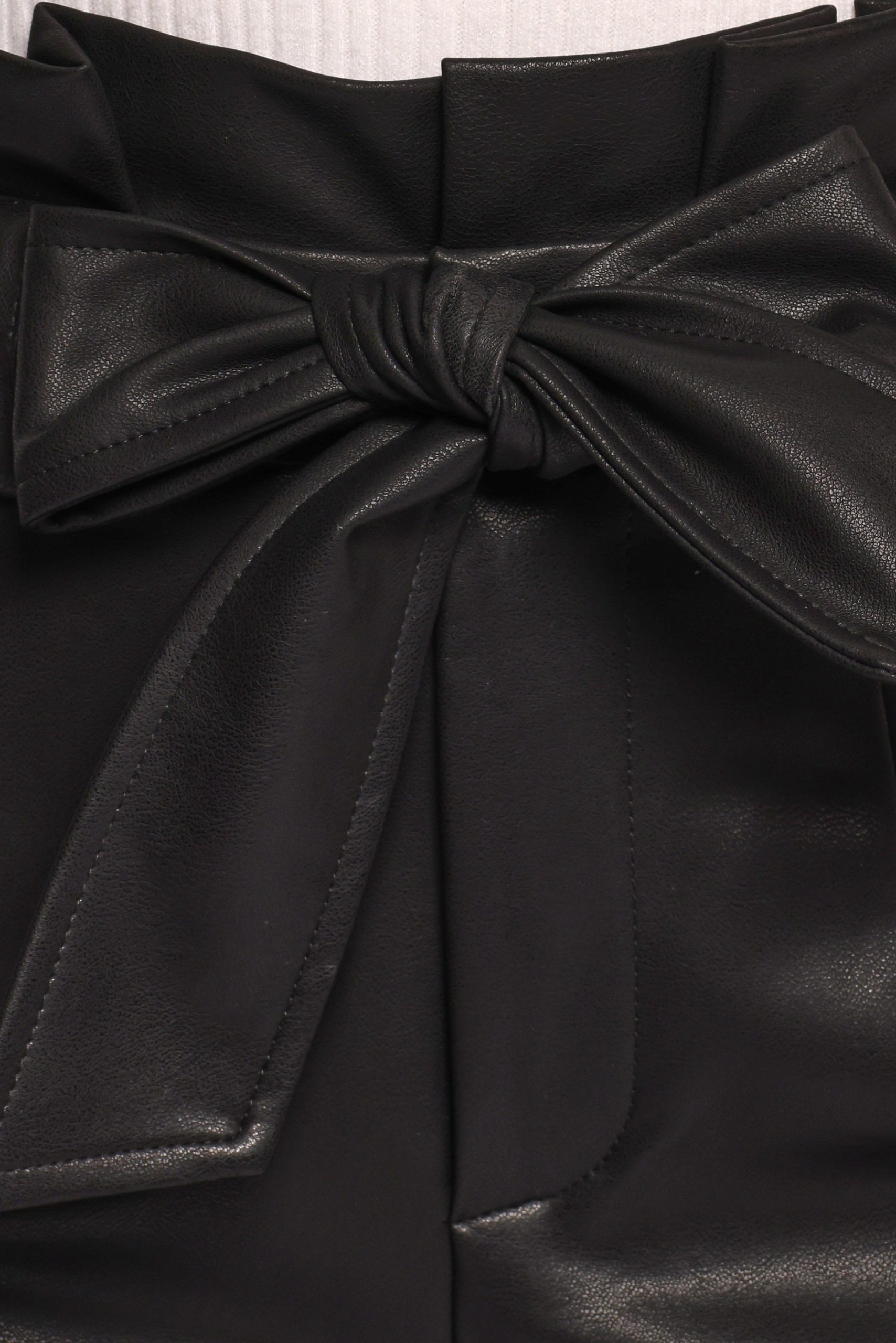 Kieran Faux Leather Pant - Black - Image 5