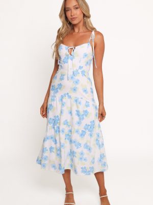 Kieran Midi Dress - Blue Floral