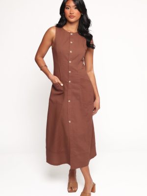 Kingsley Midi Dress - Chocolate