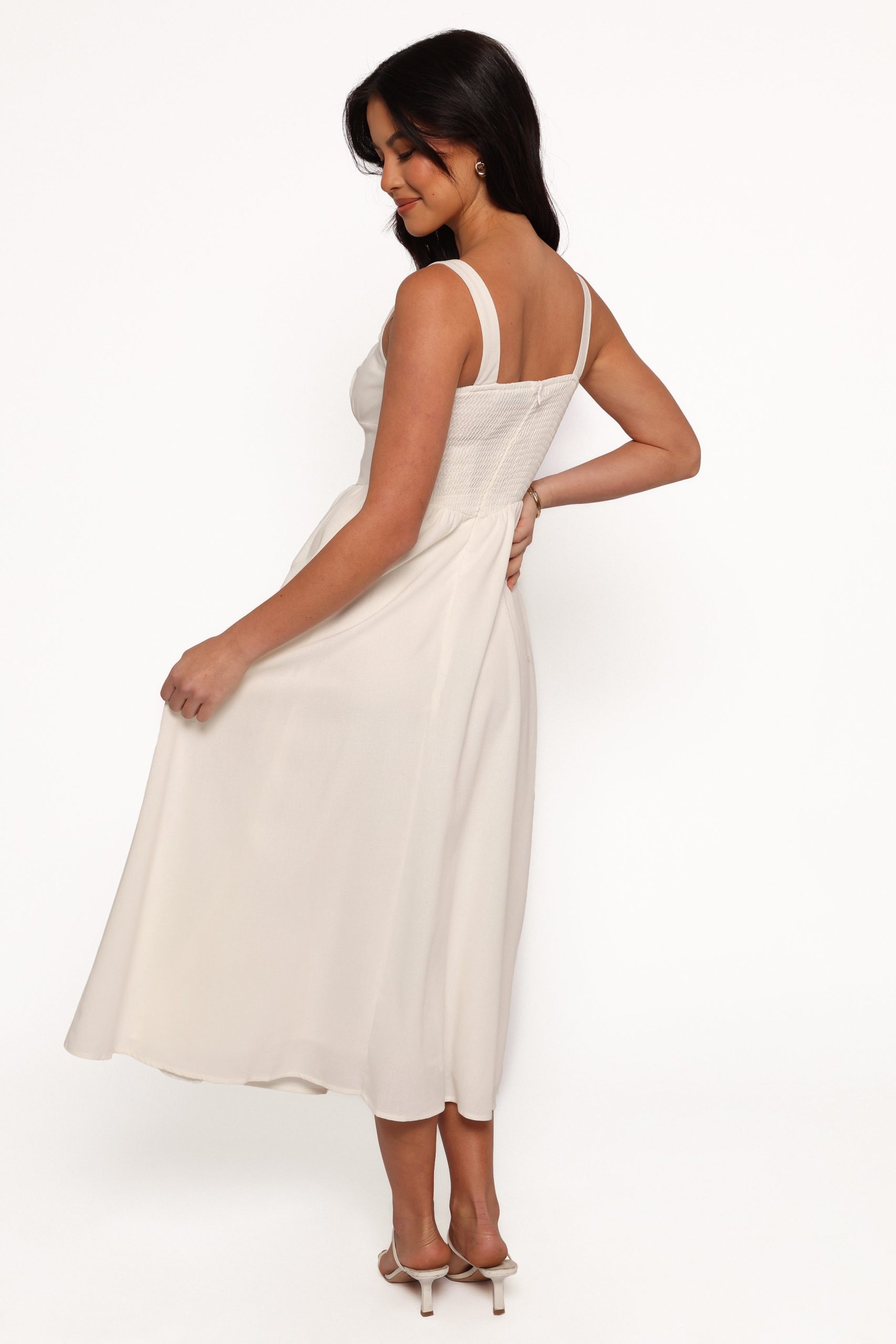 Kinslee Midi Dress - White - Image 7