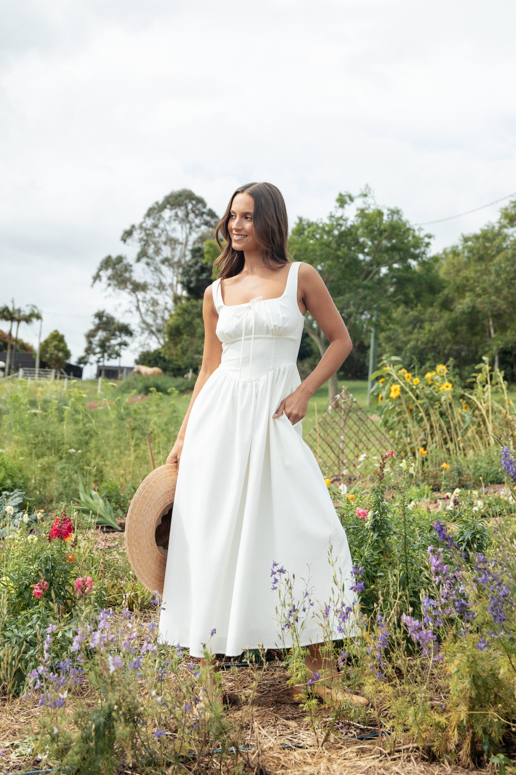 Kinslee Midi Dress - White - Image 2