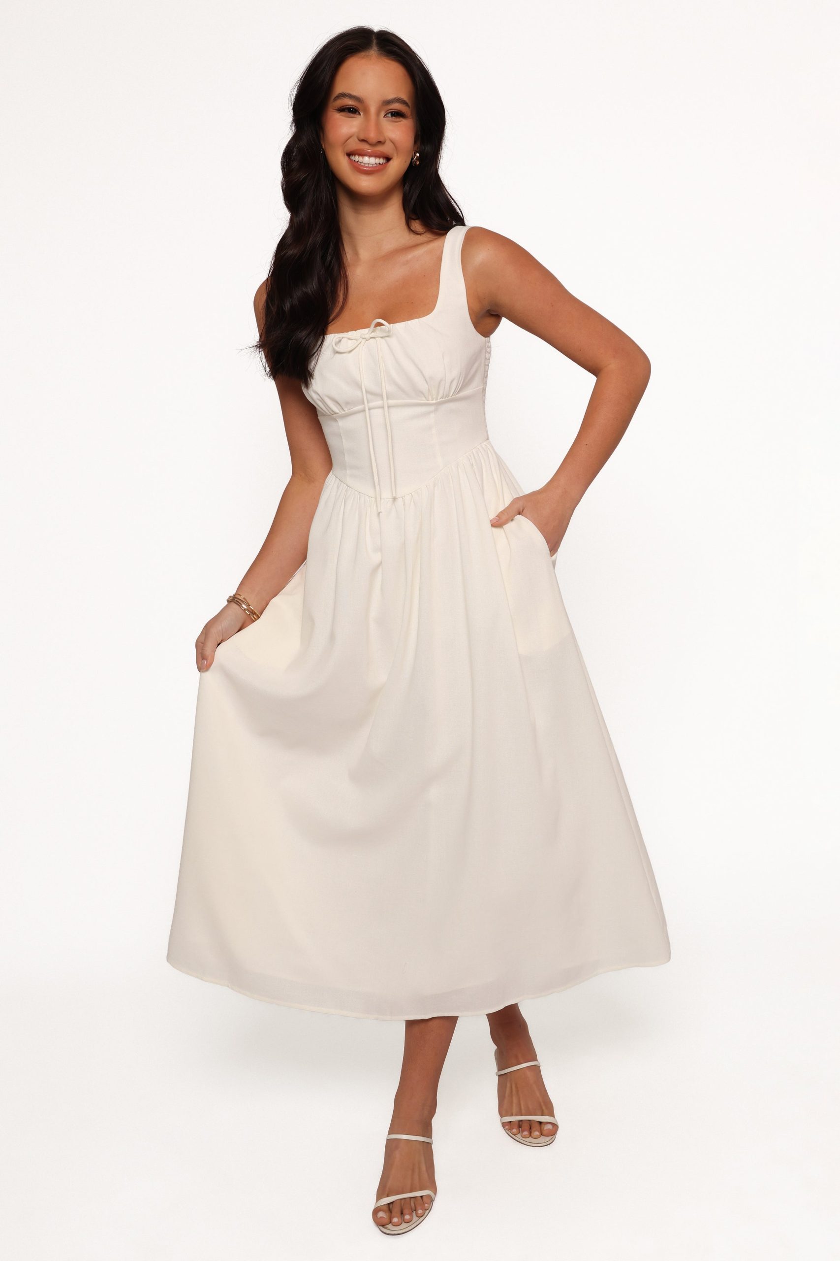 Kinslee Midi Dress - White - Image 4