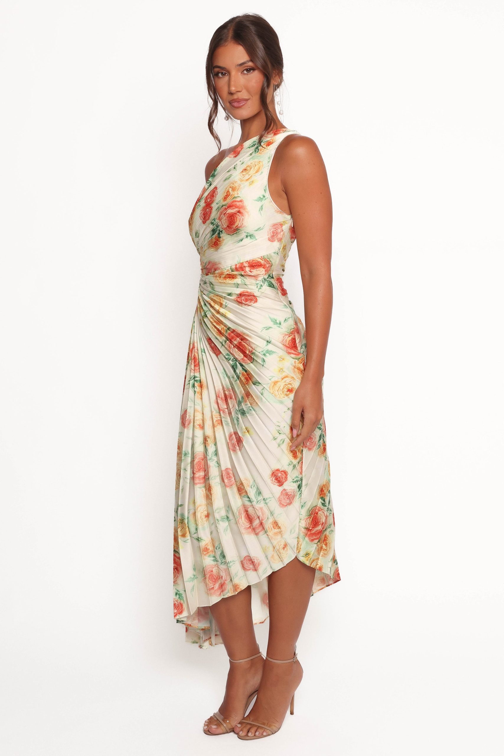 Kleo One Shoulder Maxi Dress - Yellow Floral - Image 4