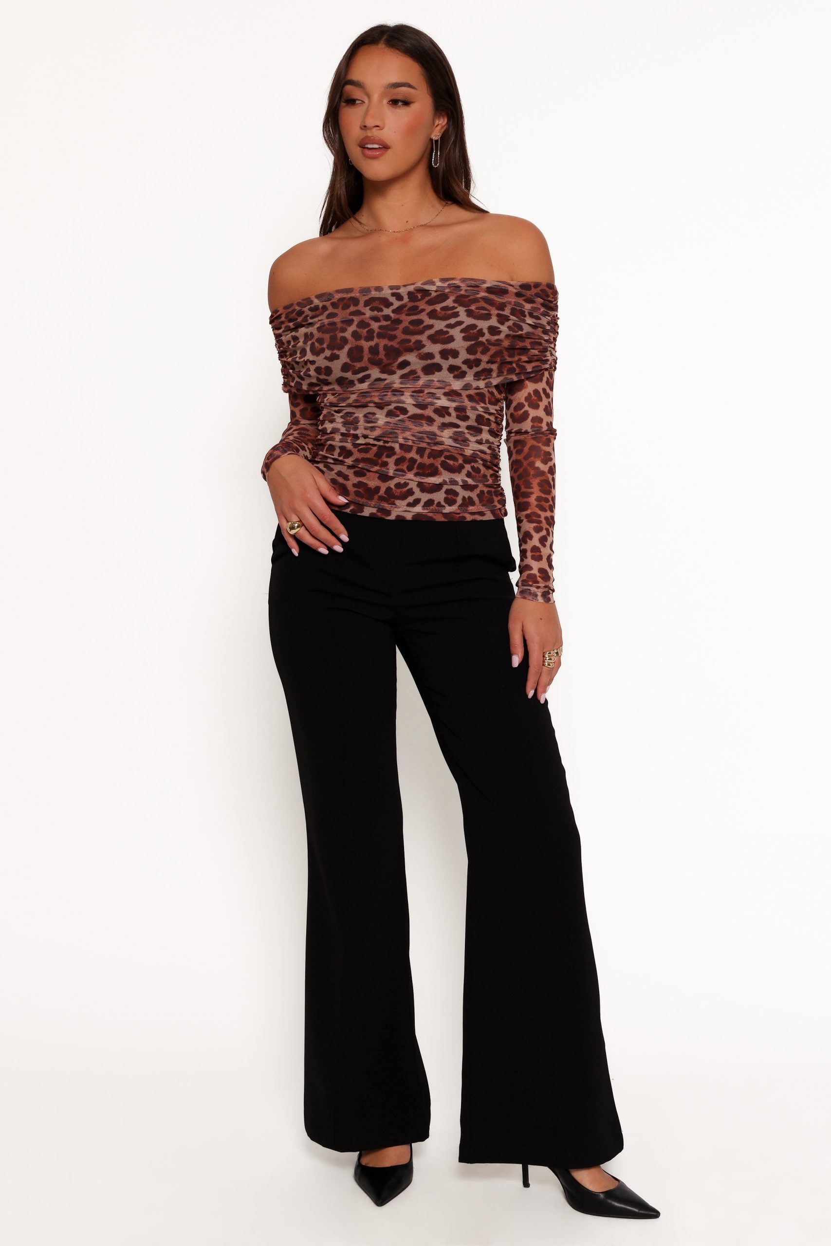 Koa Off Shoulder Top - Leopard - Image 4