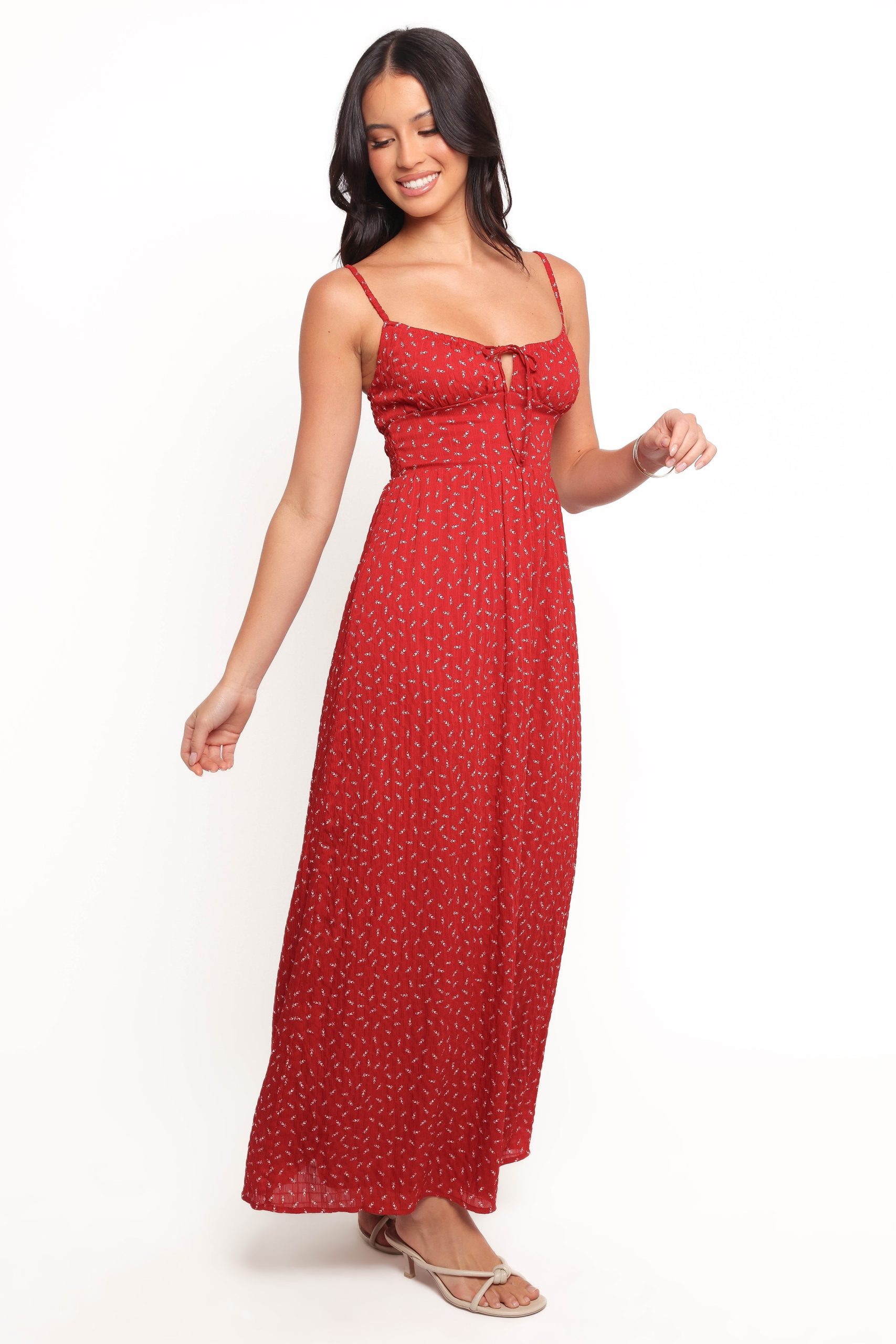 Ariadne Midi Dress - Red - Image 5