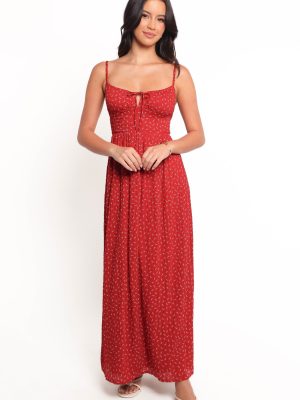 Ariadne Midi Dress - Red