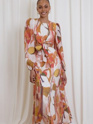 Laquin Long Sleeve Maxi Dress - Pink