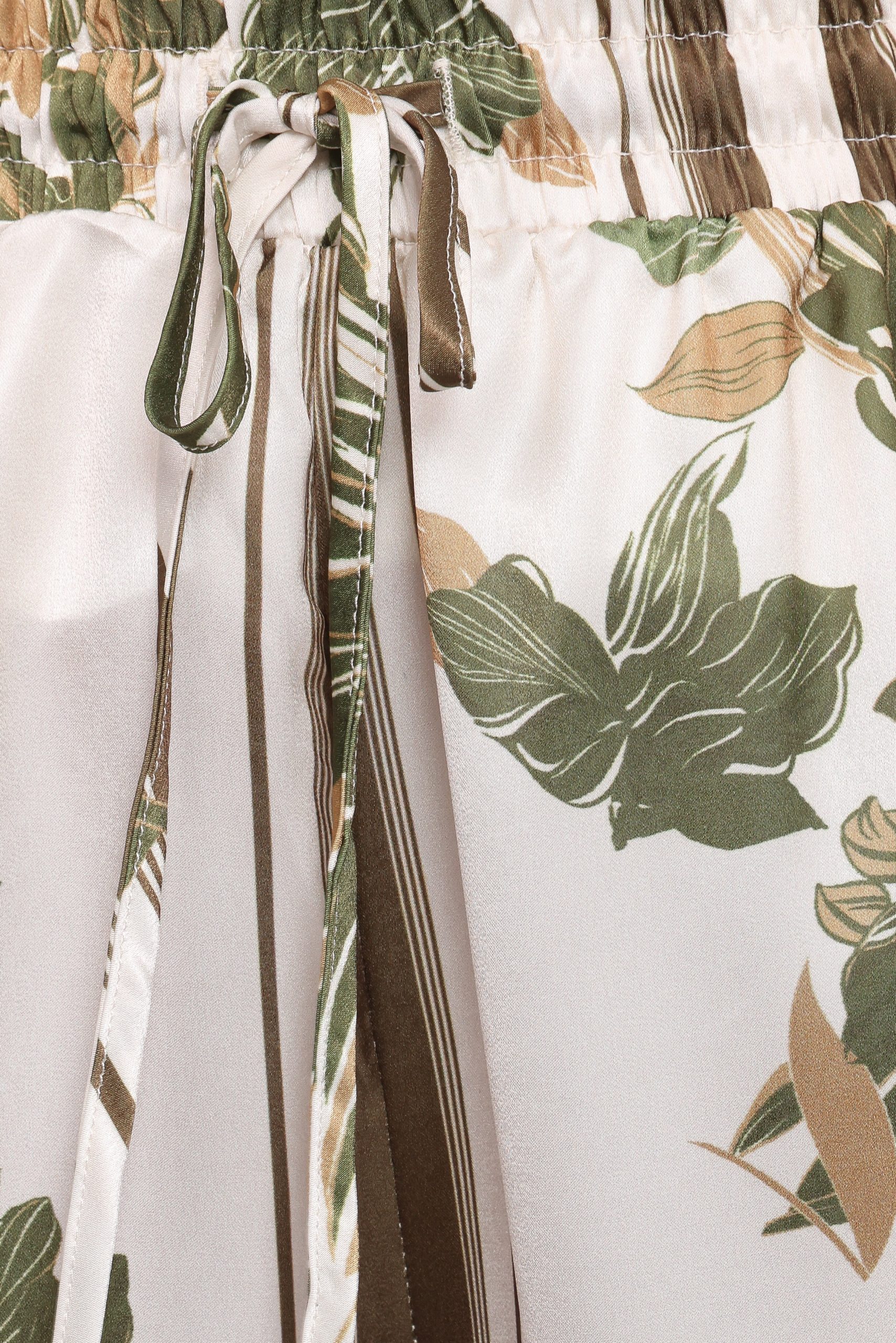 Lara Wide Leg Pants - Olive Print - Image 5