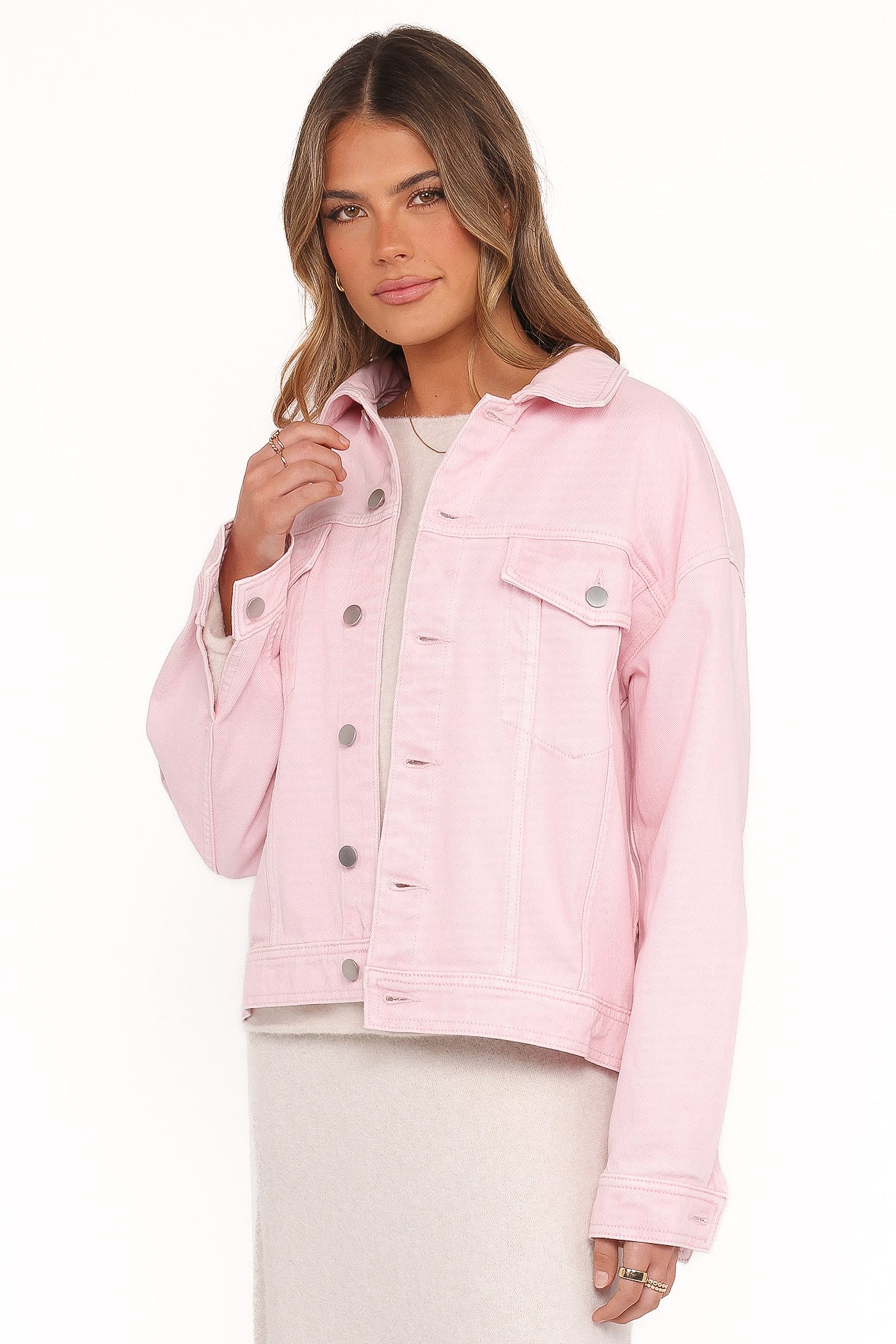 Larosa Denim Jacket - Dusty Pink - Image 3
