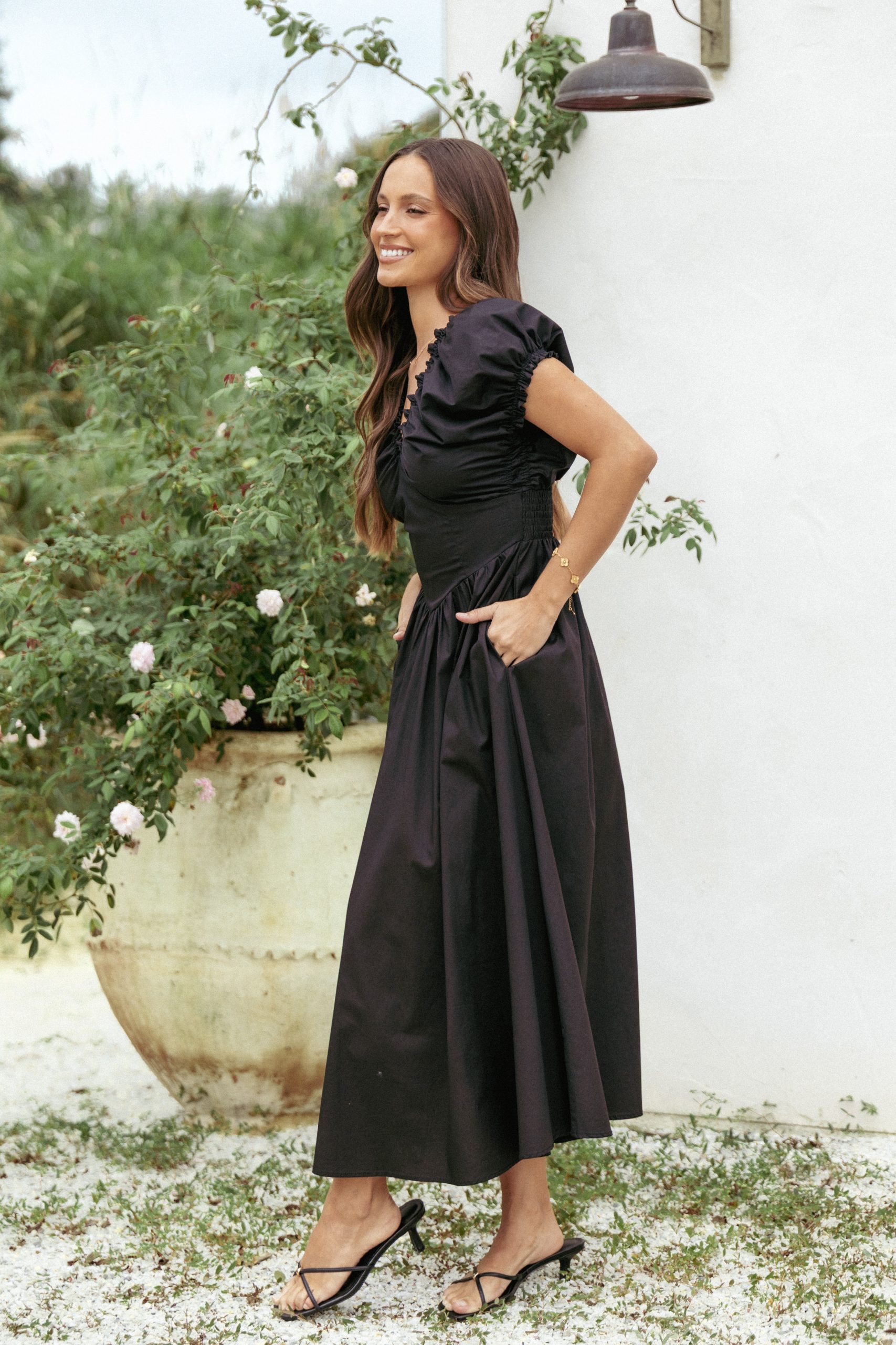 Larson Midi Dress - Black - Image 8