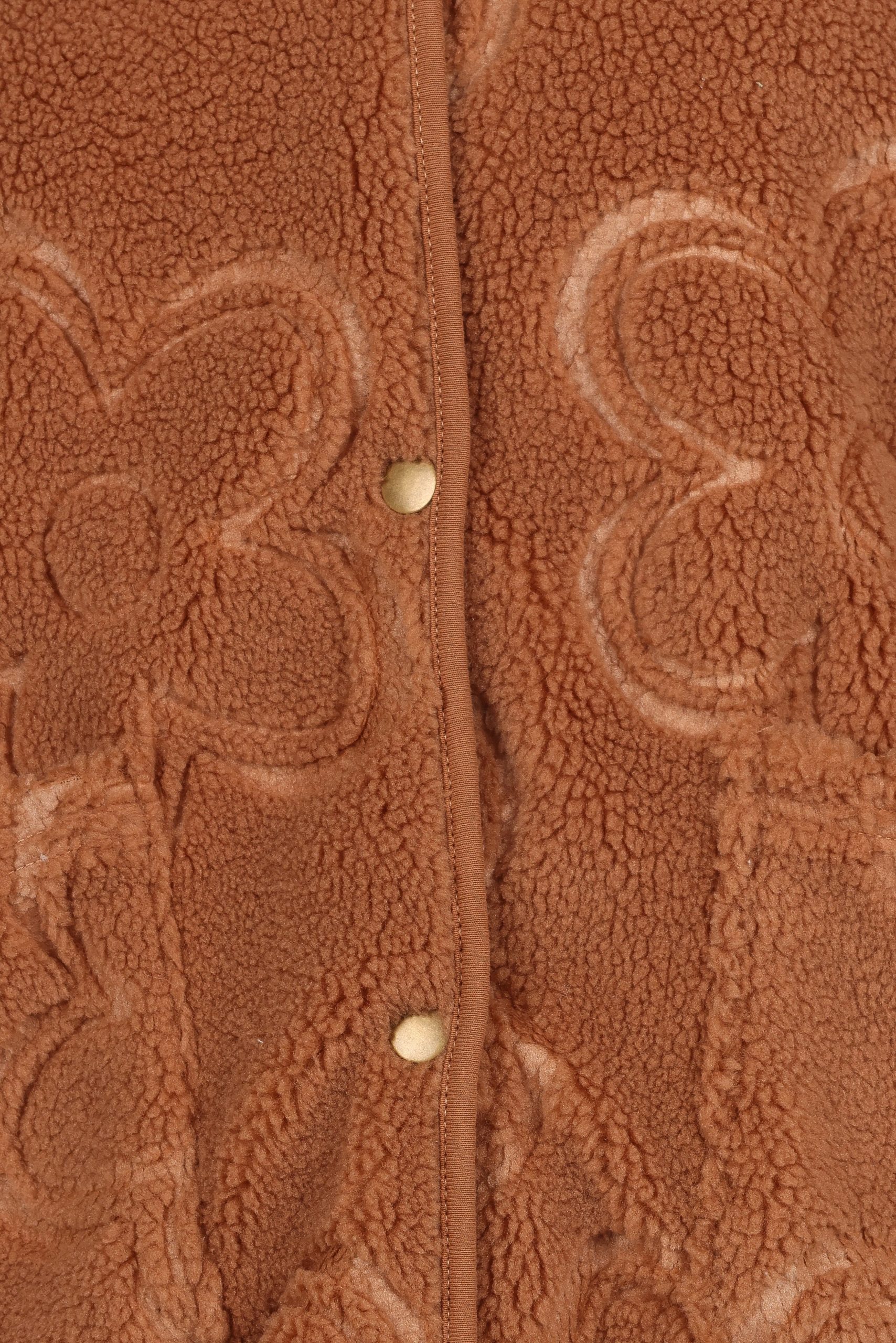 Lasky Flower Pattern Button Down Jacket - Camel - Image 7