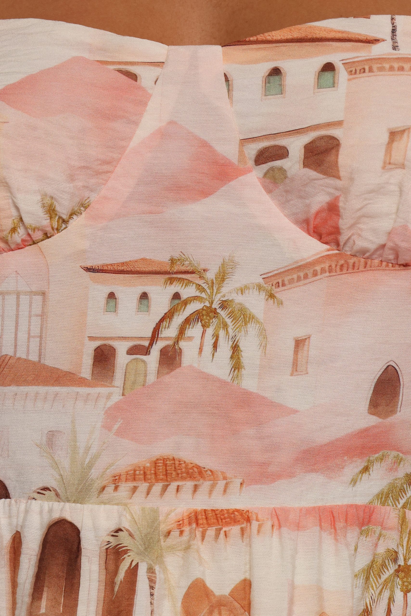 Laurette Midi Dress - Tan Print - Image 8