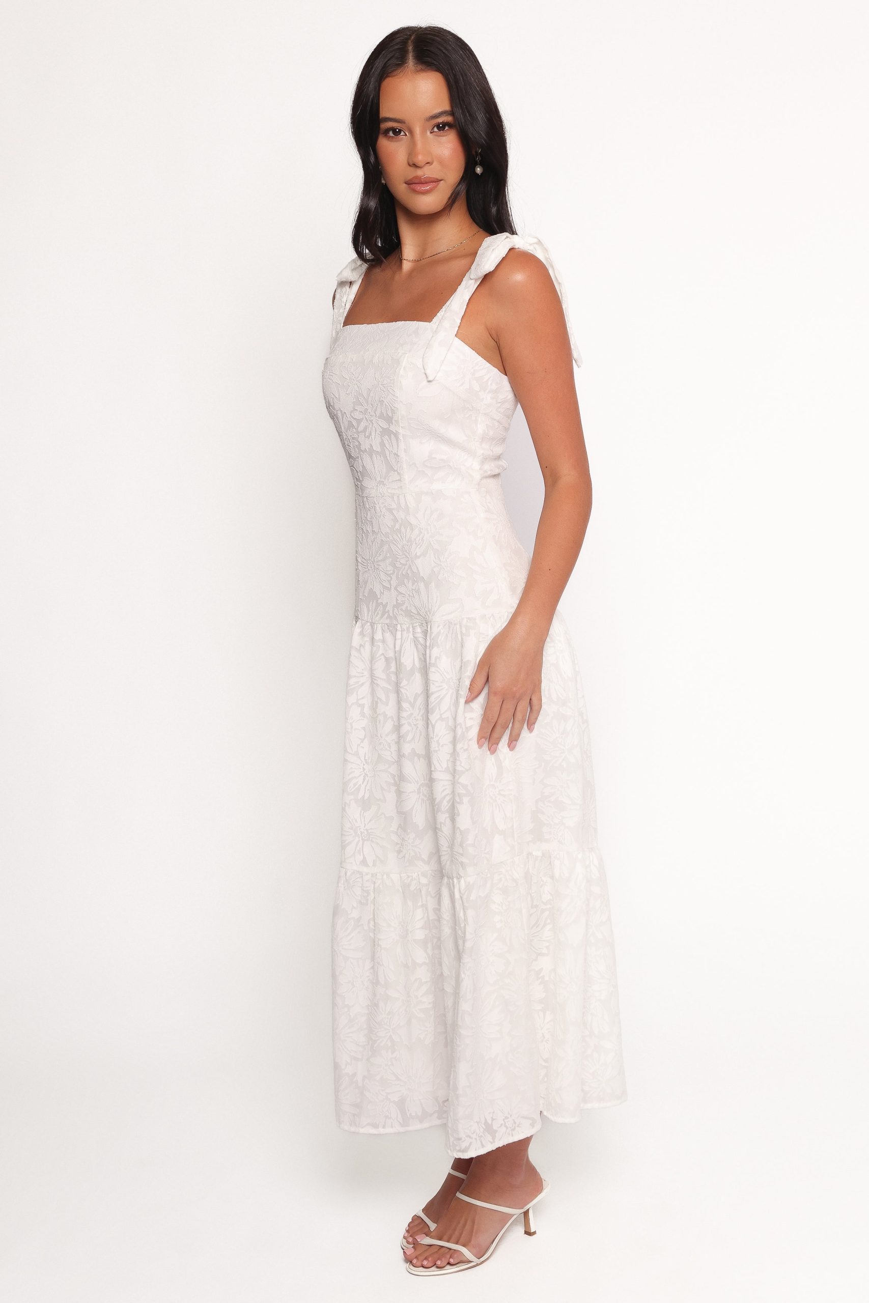 Lavinia Maxi Dress - White Floral - Image 3