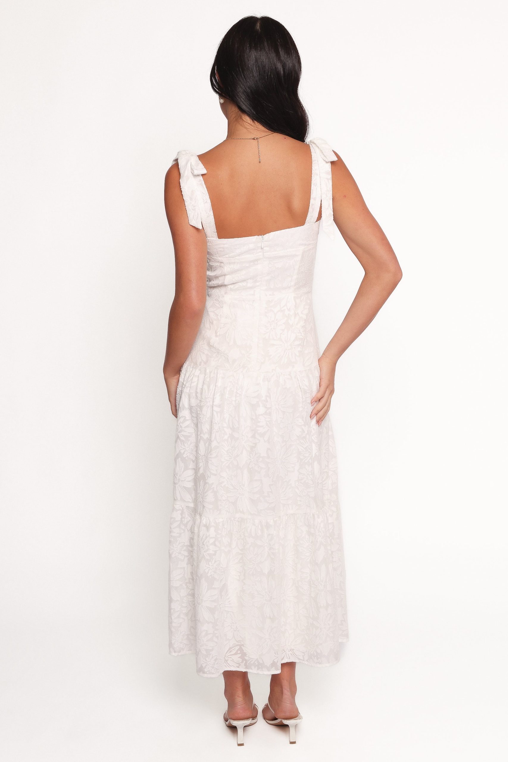 Lavinia Maxi Dress - White Floral - Image 4