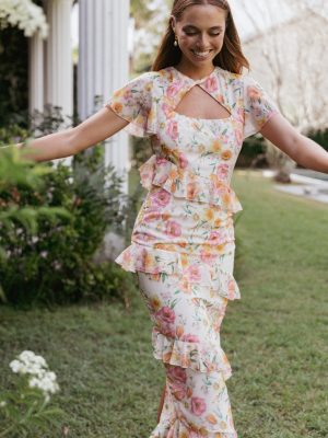 Leila Maxi Dress - Peony