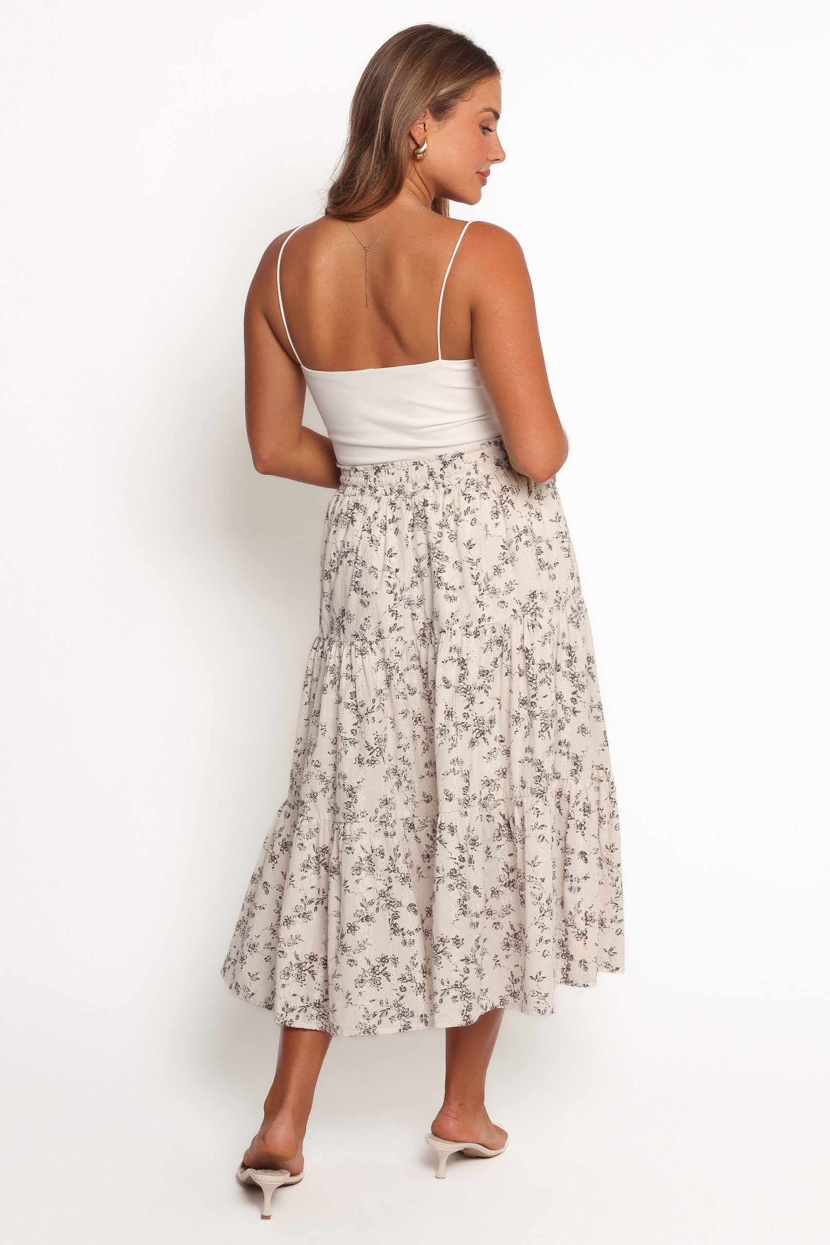 Lennon Maxi Skirt - Brown Ivory - Image 4