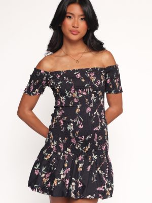 Lewis Mini Dress - Black Floral