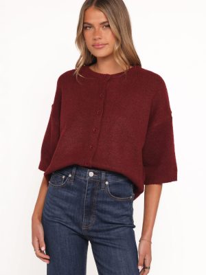 Lilith Knit Top - Wine