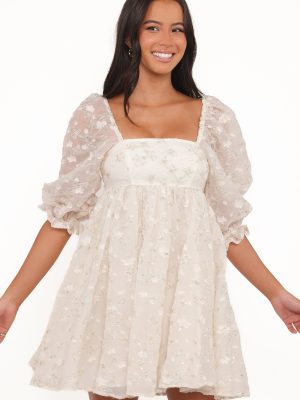 Lillan Mini Dress - Ivory Sequin